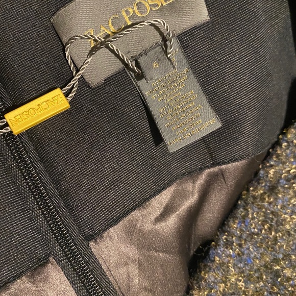 EUC Zac Posen PreFall 2011 Leather Tweed Dress, Size 6 - Picture 13 of 14